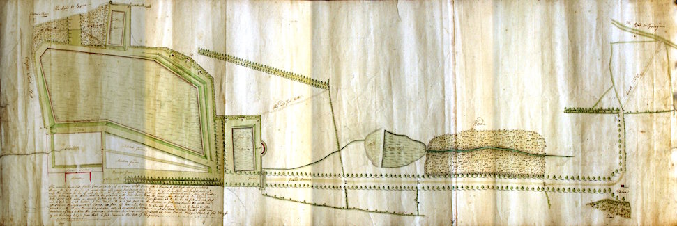 Adam Holt's 1738 plan Reproduced by permission of Berkshire Record Office